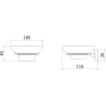 Mexen Arno soap dish, black - 7020739-70