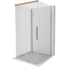Mexen Rox-3S 3-wall sliding shower enclosure 110 x 110 cm, transparent, brushed copper - 8C2-110-110-65-00-3S