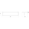 Mexen Remo towel shelf, black - 7050720-70
