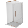 Mexen Rox-3S 3-wall sliding shower cabin 120 x 120 cm, transparent, brushed copper - 8C2-120-120-65-00-3S