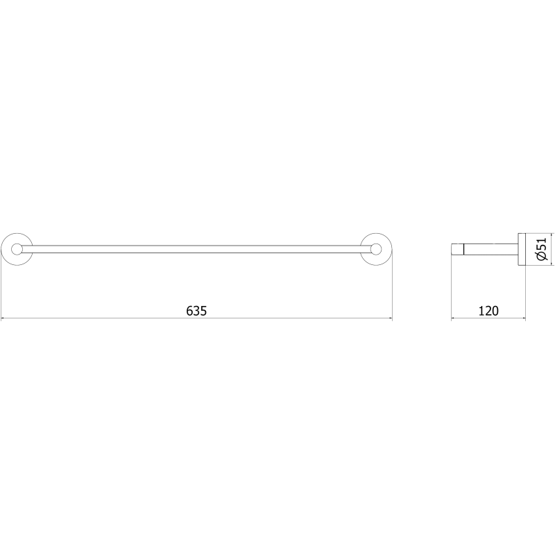 Mexen Remo double towel rack, black - 7050725-70
