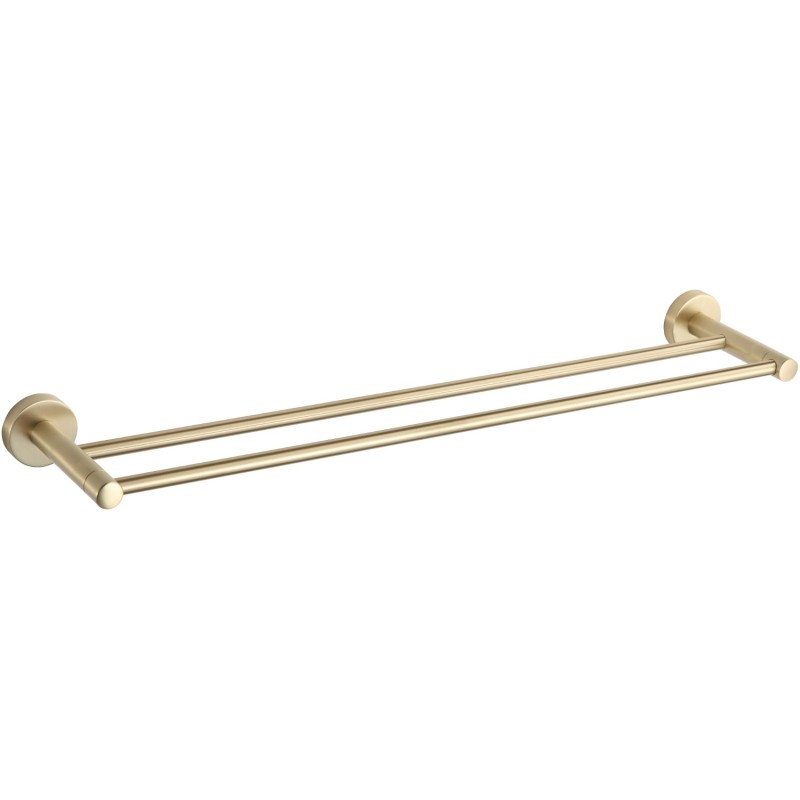 Mexen Remo double towel rack, brushed gold - 7050725-55