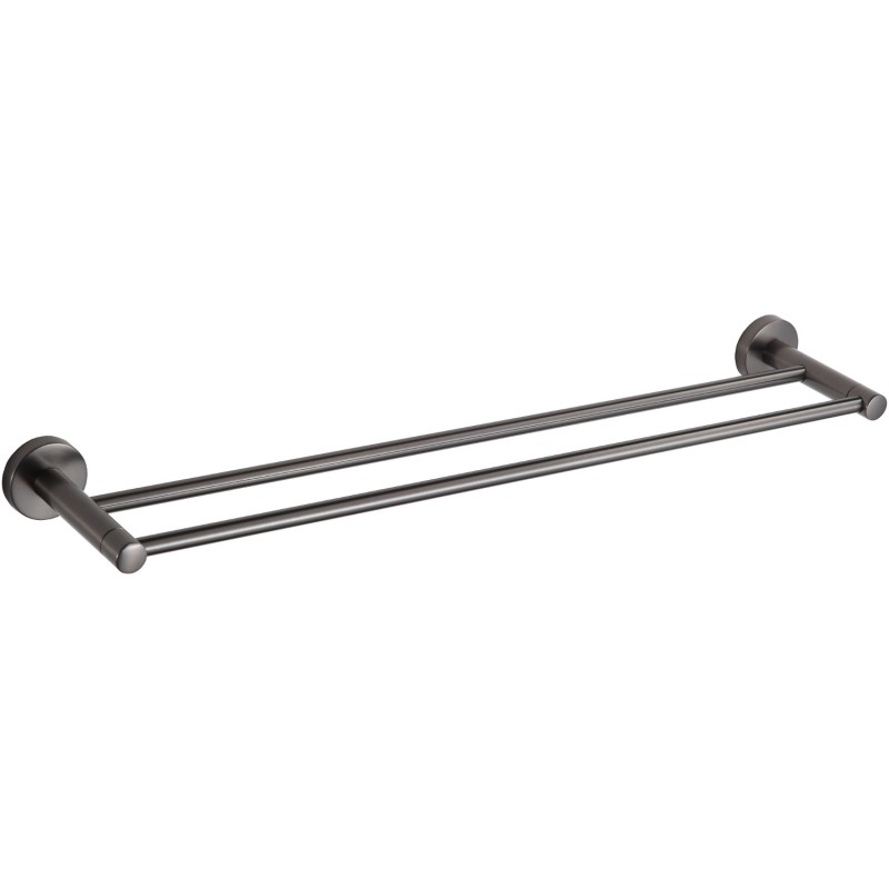 Mexen Remo double towel rack, brushed gun gray - 7050725-66