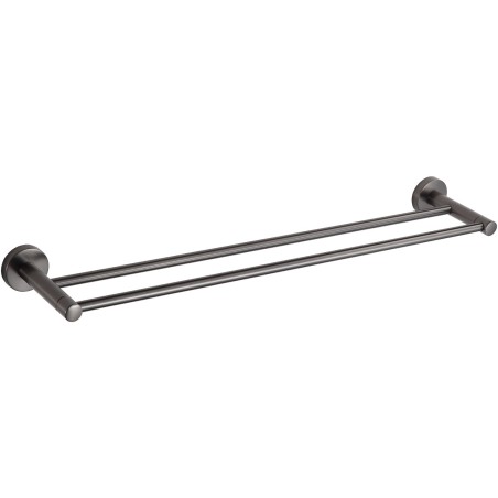 Mexen Remo double towel rack, brushed gun gray - 7050725-66