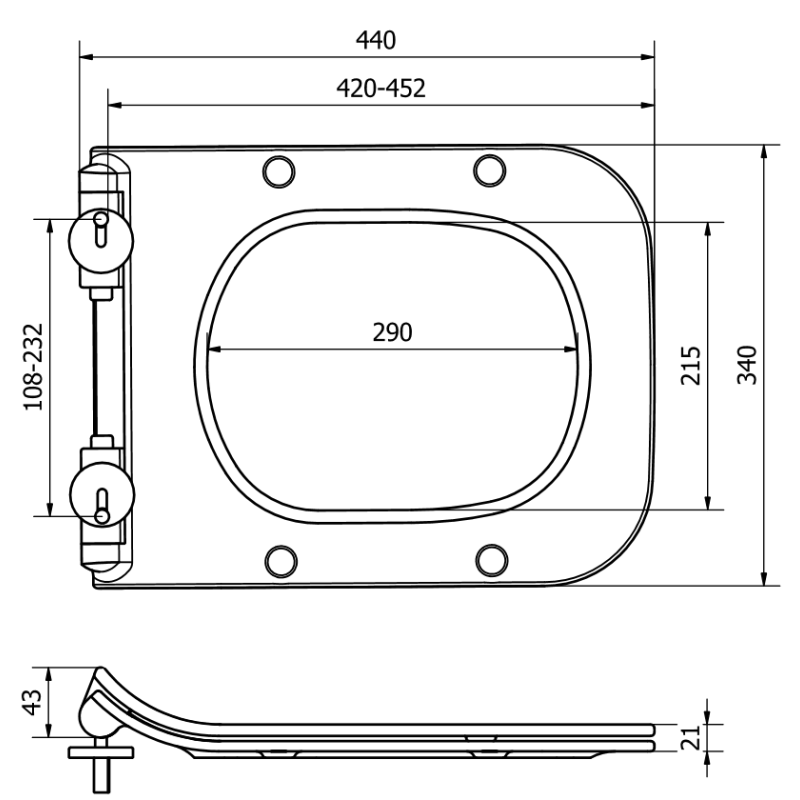 Mexen soft-close slim seat, duroplast, white gloss - 39080100