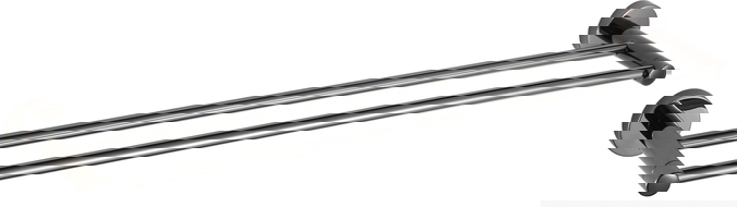 Mexen Remo double towel rack, black chrome - 7050725-73