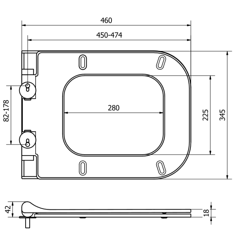 Mexen slow-close slim seat, duroplast, white gloss - 39070100