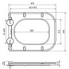 Mexen slim slow-closing toilet seat, duroplast, white gloss - 39060100
