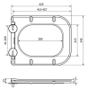Mexen slow-closing slim seat, duroplast, white gloss - 39060100