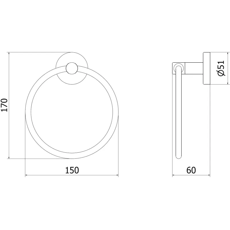 Mexen Remo towel rail, chrome - 7050732-00