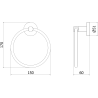 Mexen Remo towel rack, chrome - 7050732-00