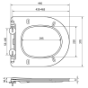 Mexen soft close toilet seat, Thermosetting polymer, White - 39040100