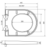 Mexen Slow-Close Hard Toilet Seat, Duroplast, White Gloss - 39020100