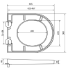 Mexen soft-close hard toilet seat, duroplast, white gloss - 39020100