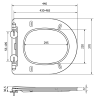 Mexen soft close toilet seat, Thermosetting polymer, Black - 39100185