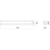 Mexen Remo double swivel towel rack, chrome - 70507255-00