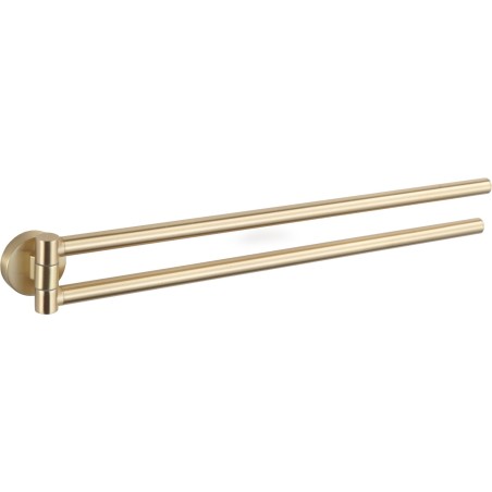 Mexen Remo double swivel towel rack, brushed gold - 70507255-55