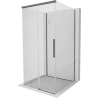 Mexen Rox-3S 3-sided Sliding Shower Enclosure 90 x 90 cm, Transparent, Brushed Gun Gray - 8C2-090-090-66-00-3S