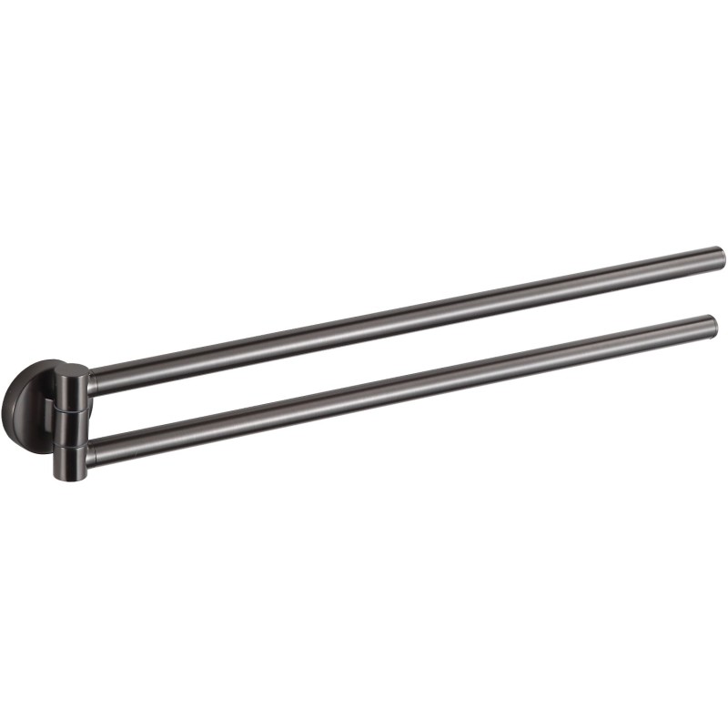 Mexen Remo double swivel towel rack, brushed gun gray - 70507255-66
