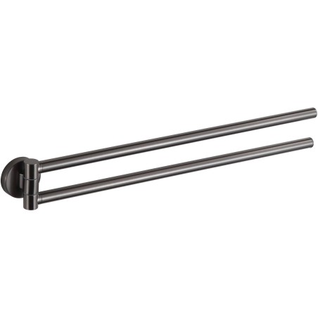 Mexen Remo double swivel towel rack, brushed gun gray - 70507255-66