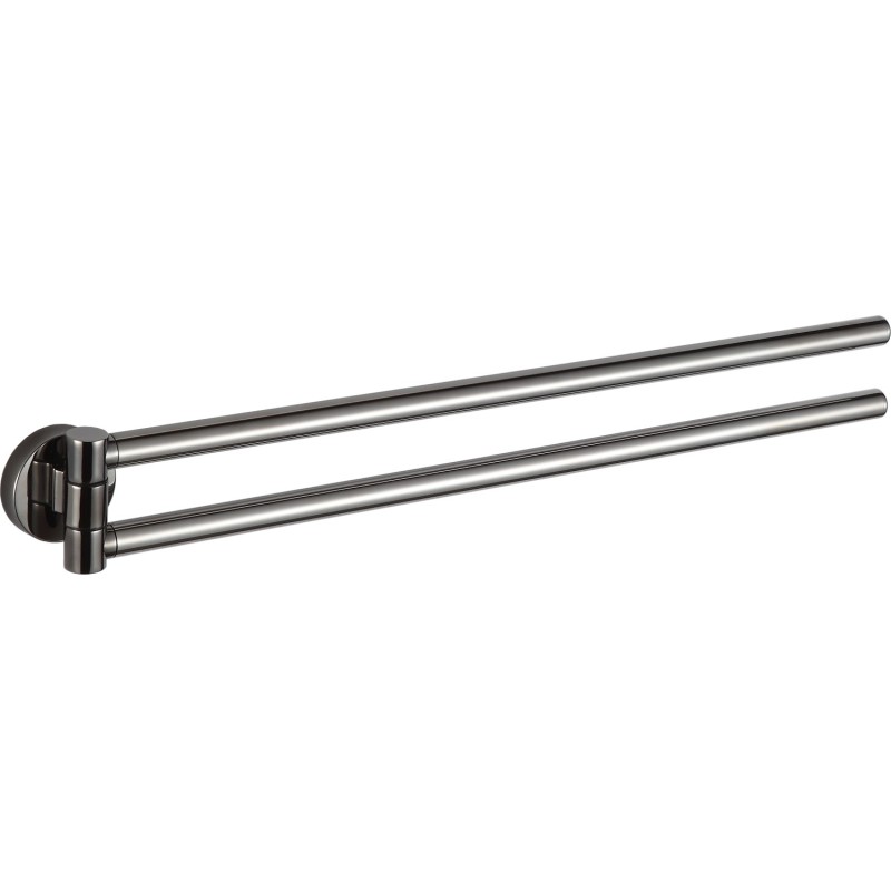 Mexen Remo double rotating towel rack, black chrome - 70507255-73
