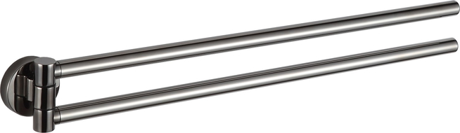 Mexen Remo double rotating towel rack, black chrome - 70507255-73