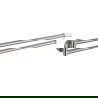 Mexen Remo double swivel towel rack, brushed nickel - 70507255-97