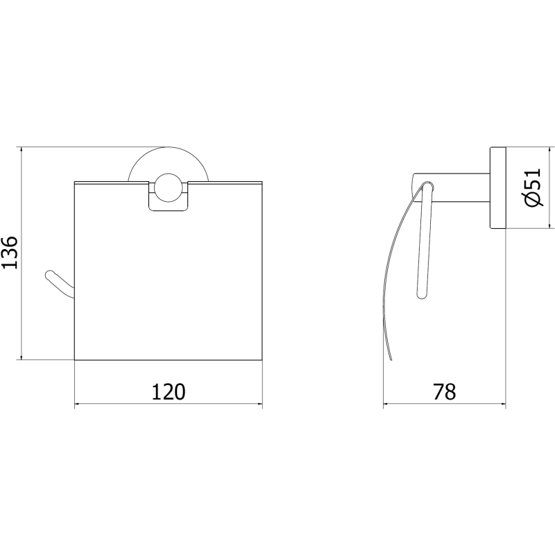 Mexen Remo toilet paper holder, chrome - 7050733-00