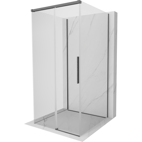 Mexen Rox-3S 3-sided sliding shower cabin 95 x 95 cm, transparent, gun gray brushed - 8C2-095-095-66-00-3S