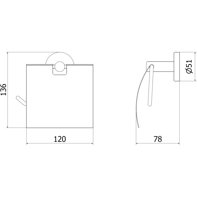 Mexen Remo toilet paper holder, gold - 7050733-50