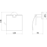 Mexen Remo toilet paper holder, gold - 7050733-50