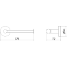 Mexen Remo toilet paper holder, gold - 70507330-50