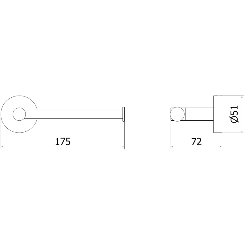 Mexen Remo toilet roll holder, white - 70507330-20