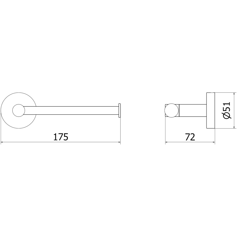 Mexen Remo toilet paper holder, rose gold - 70507330-60