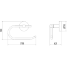 Mexen Remo toilet paper holder, black - 70507333-70