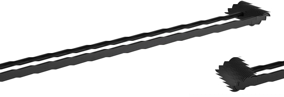 Mexen Base double towel rack, Black - 7088225-70