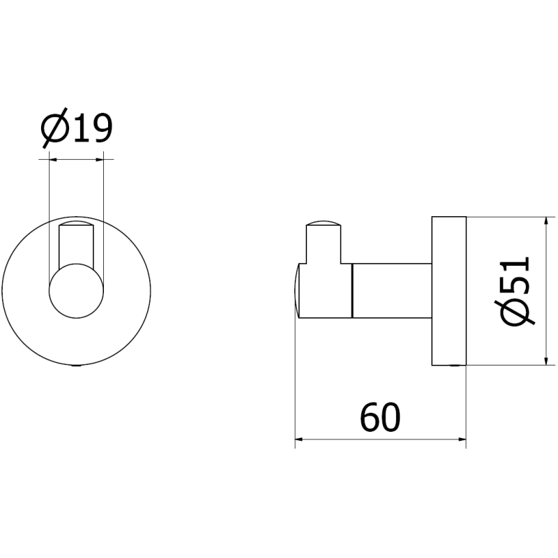 Mexen Remo towel hook, rose gold - 70507351-60