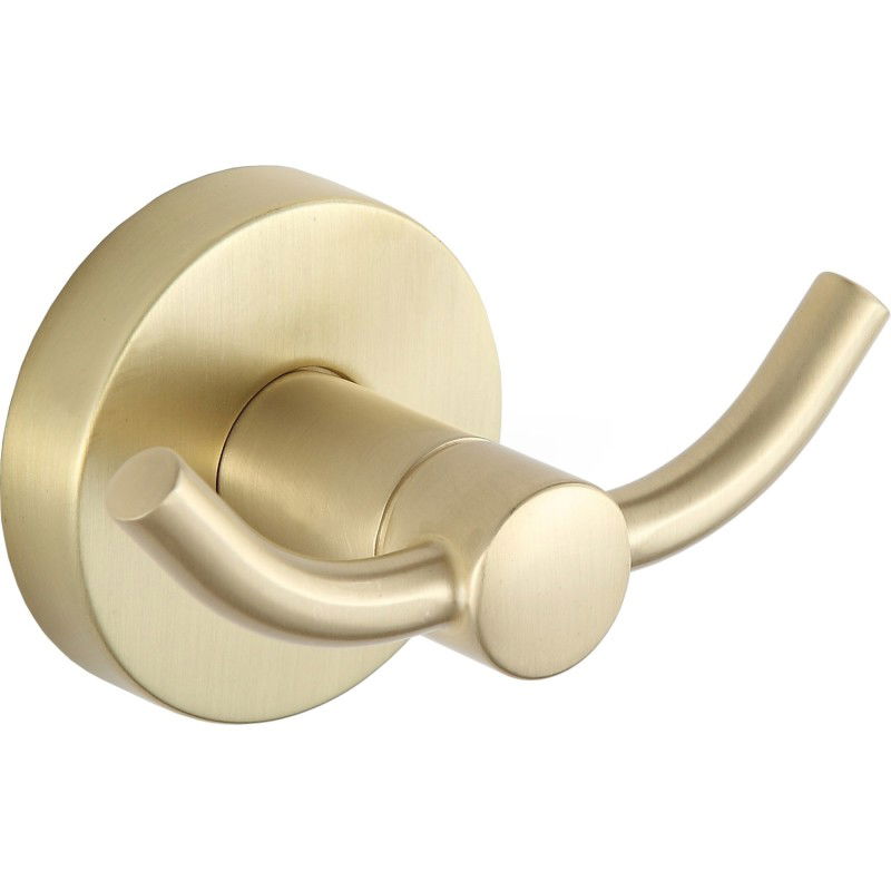 Mexen Remo double towel hook, brushed gold - 70507352-55