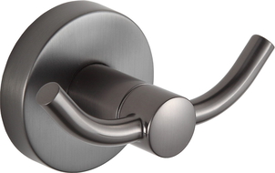 Mexen Remo double towel hook, brushed gun gray - 70507352-66