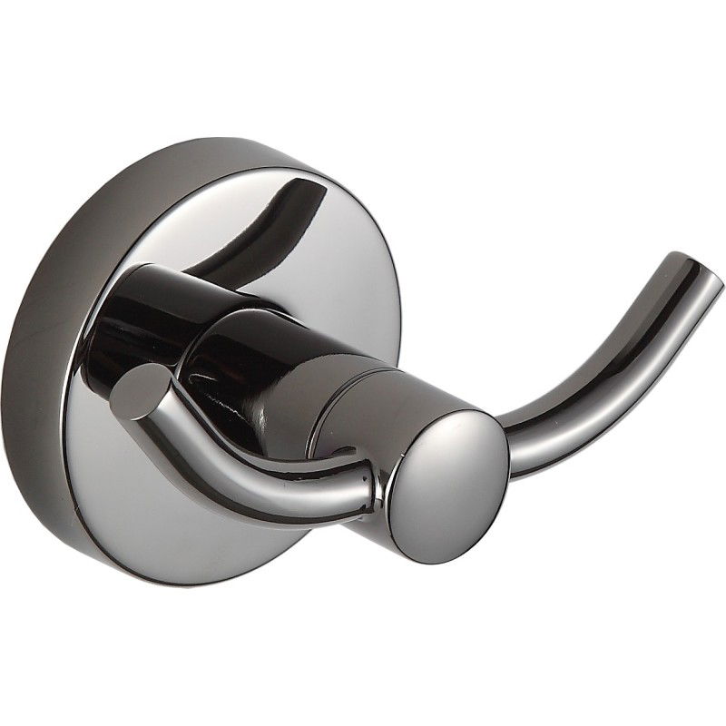 Mexen Remo double towel hook, black chrome - 70507352-73