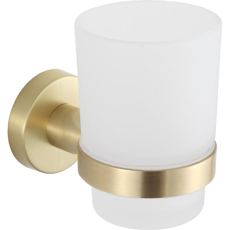 Mexen Remo toothbrush holder, brushed gold - 7050738-55