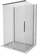 Mexen Rox-3S 3-wall sliding shower cabin 155 x 110 cm, transparent, gun gray brushed - 8C2-155-110-66-00-3S