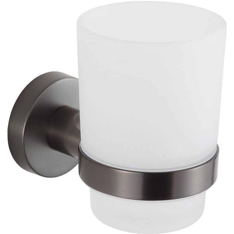 Mexen Remo toothbrush holder, brushed gun gray - 7050738-66