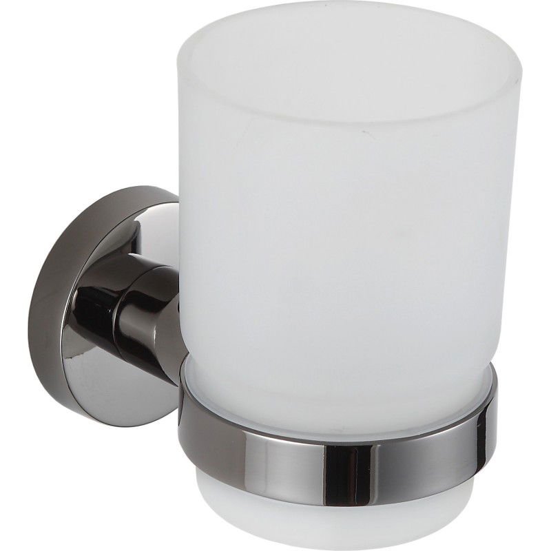 Mexen Remo toothbrush holder, black chrome - 7050738-73