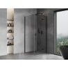 Mexen Mist H T shower enclosure right hinged 70 x 70 cm, transparent, black - 8A5T-070-070-70-00-P