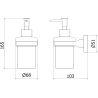 Mexen Remo soap dispenser, black - 70507388-70