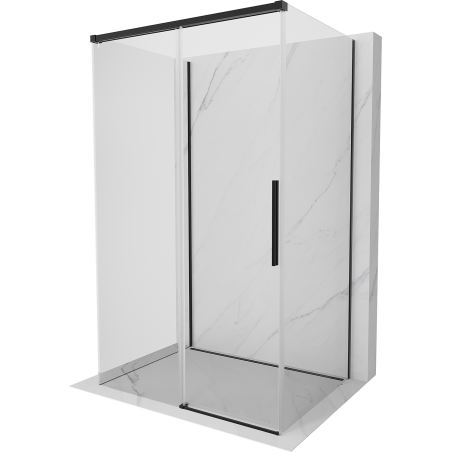 Mexen Rox-3S 3-wall sliding shower cabin 135 x 85 cm, transparent, black - 8C2-135-085-70-00-3S