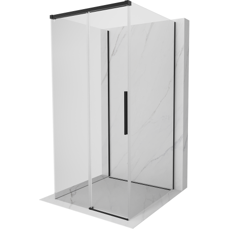 Mexen Rox-3S 3-sided sliding shower enclosure 90 x 90 cm, transparent, black - 8C2-090-090-70-00-3S