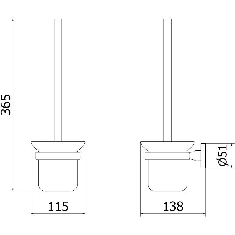 Mexen Remo toilet brush, white - 7050750-20