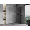 Mexen Mist-H T Right Open Shower Enclosure 75 x 120 cm, Transparent, Black - 8A5T-075-120-70-00-P